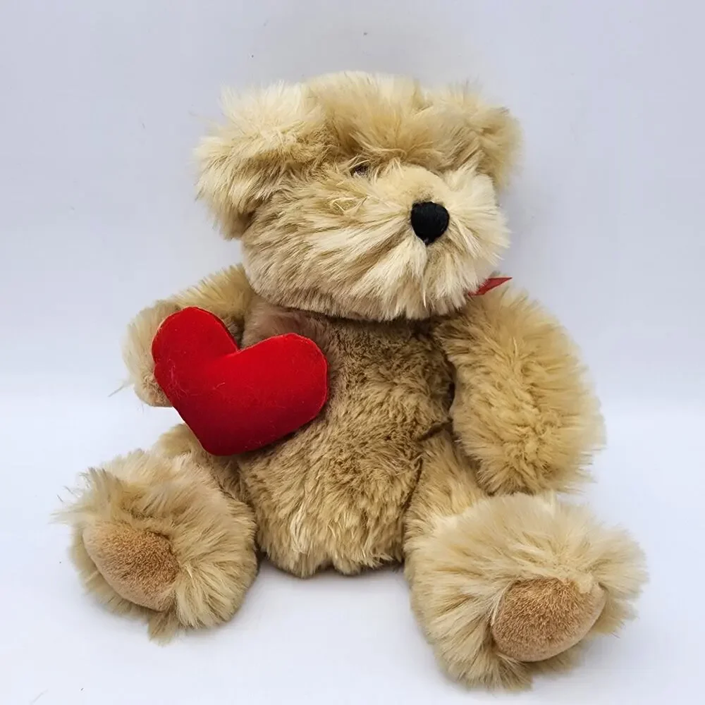 Dakin Teddy Bear Holding Heart Plush Stuffed Animal 8